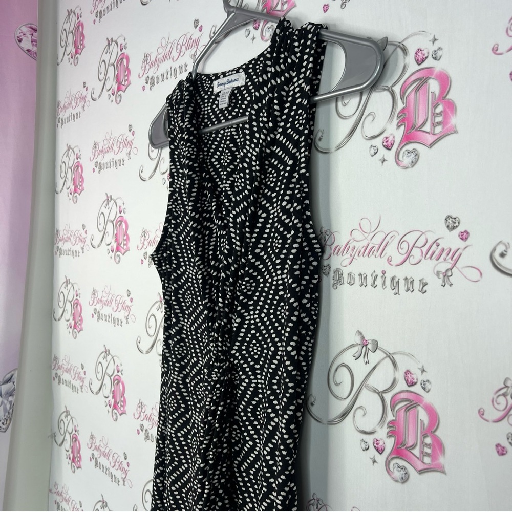 Tommy Bahama dress maxi long Aztec Black and White Patterned Maxi Dress - Picture 5 of 10